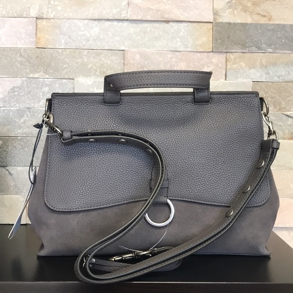 Rebecca Minkoff Medium Keith Suede & Leather Satchel - Picture 6 of 13